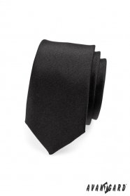 SLIM fekete nyakkendő MAT