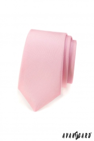 Keskeny nyakkendő matt rózsaszín