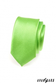 Keskeny zöld nyakkendő fényes
