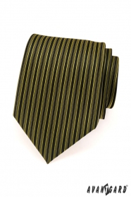 Férfi nyakkendő zöld és fekete csíkok