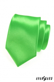 Férfi nyakkendő, zöld fényes