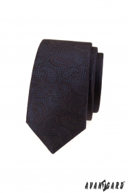 Barna, strukturált nyakkendő Paisley mintával
