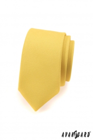 Keskeny SLIM nyakkendő világos sárga