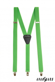 Zöld nadrágtartó Y-alakú 3-klip tartó