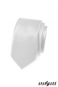 Sima fehér slim nyakkendő